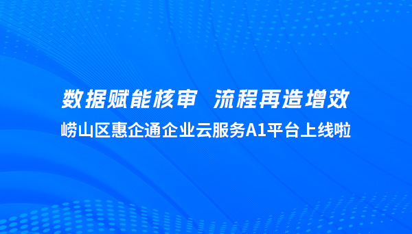崂山区惠企通企业云服务AI平台上线啦